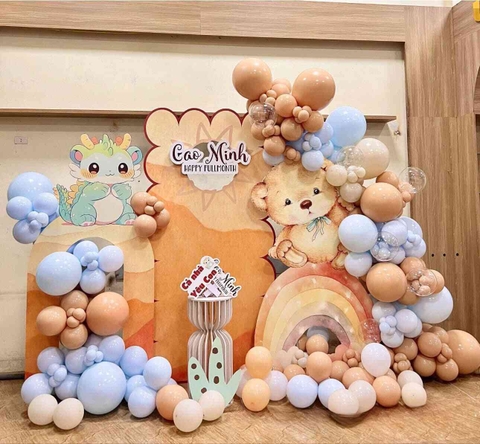 Trang Trí Tiệc Đầy Tháng Full Month Bé Trai