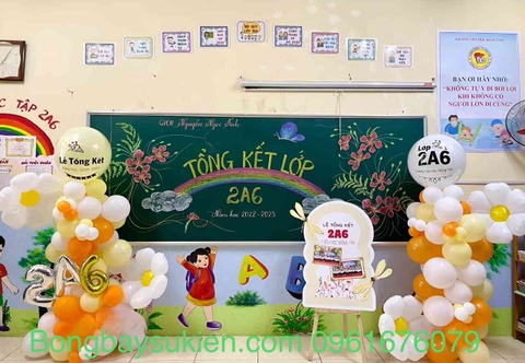 Trang trí tổng kết năm học tiểu học Hà Đông