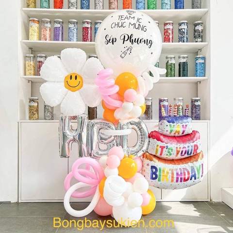 Trụ Bóng Bay Jumbo Trang Trí Sinh Nhật Đẹp