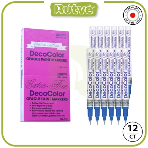 Bút sơn dầu viết thiệp Marvy DecoColor Paint Marker Extra Fine 0.8mm - Xanh dương (Blue) #140