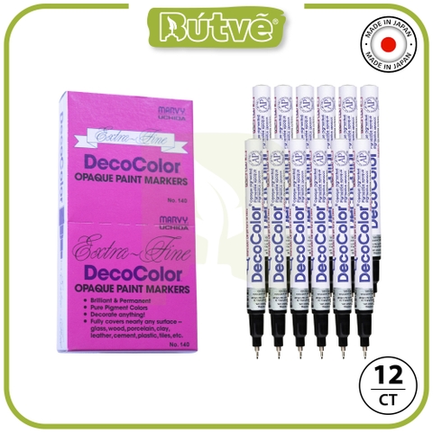 Bút sơn dầu viết thiệp Marvy DecoColor Paint Marker Extra Fine 0.8mm - Đen (Black) #120