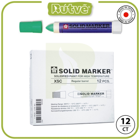 Bút sáp dầu chịu nhiệt độ cao Sakura Solid Marker High Temperature 12.0mm - Xanh lá cây (Green) XSC#29