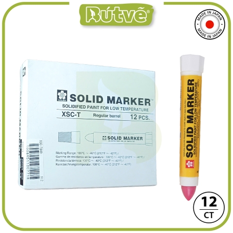 Bút sáp dầu chịu nhiệt độ thấp Sakura Solid Marker Low Temperature 12.0mm - Đỏ (Red) XSC-T#19