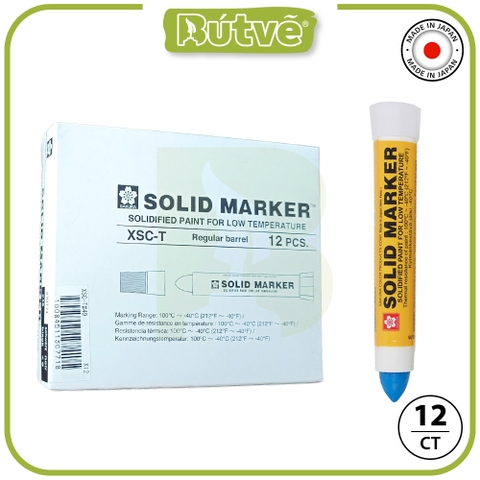 Bút sáp dầu chịu nhiệt độ thấp Sakura Solid Marker Low Temperature 12.0mm - Xanh dương (Blue) XSC-T#36