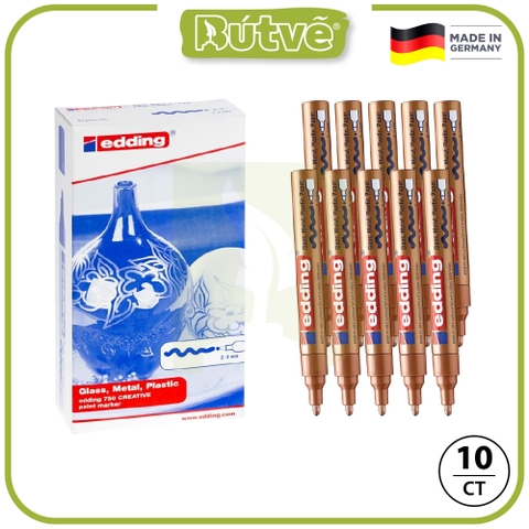 Bút sơn dầu vẽ đa chất liệu Edding 750 Paint Marker 2-4 mm - Đồng ánh kim (Copper)