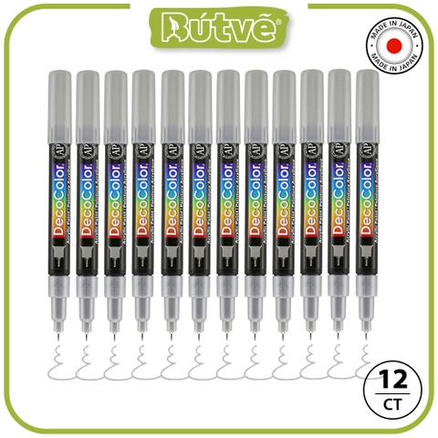Bút sơn acrylic Marvy DecoColor Acrylic Extra Fine 0.8mm viết thiệp không lem - Bạc ánh kim (Silver) #115