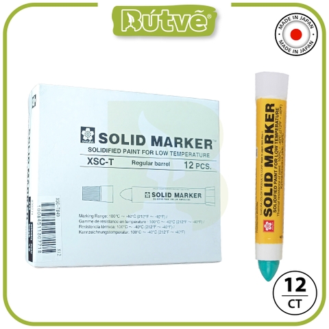Bút sáp dầu chịu nhiệt độ thấp Sakura Solid Marker Low Temperature 12.0mm - Xanh lá cây (Green) XSC-T#29