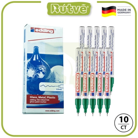 Bút sơn dầu viết thiệp không lem Edding 780 Paint Marker 0.8 mm - Xanh lá cây (Green)