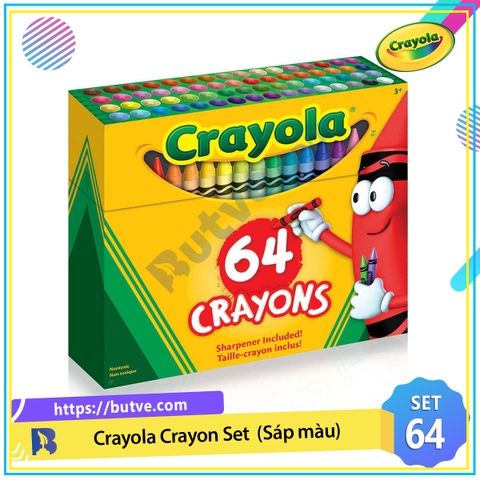 Bộ 64 bút sáp màu an toàn cho trẻ Crayola Crayons