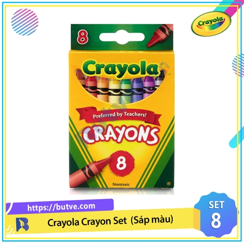 Bộ 8 bút sáp màu an toàn cho trẻ Crayola Crayons