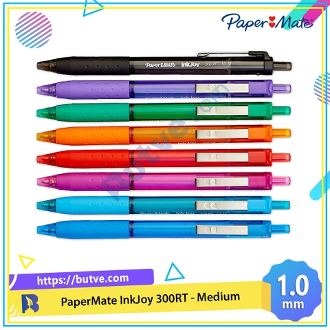 Bút bi đầu bấm mực trơn, viết êm tay Paper Mate InkJoy 300RT - Ngòi 1.0mm (Cây lẻ)