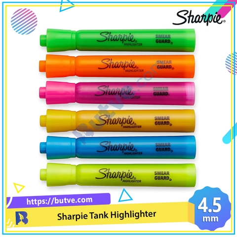 Bút dạ quang nắp đậy ngòi lớn Sharpie Tank Highlighter 4.5mm (Cây lẻ)