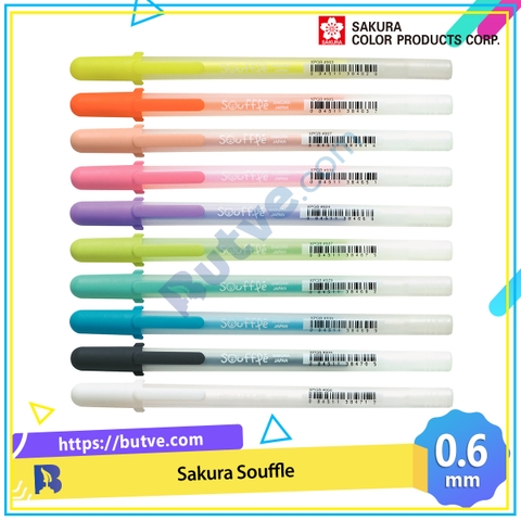 Bút Gel nét mực 3D nhám mờ Sakura Gelly Roll Souffle – Ngòi 0.6mm