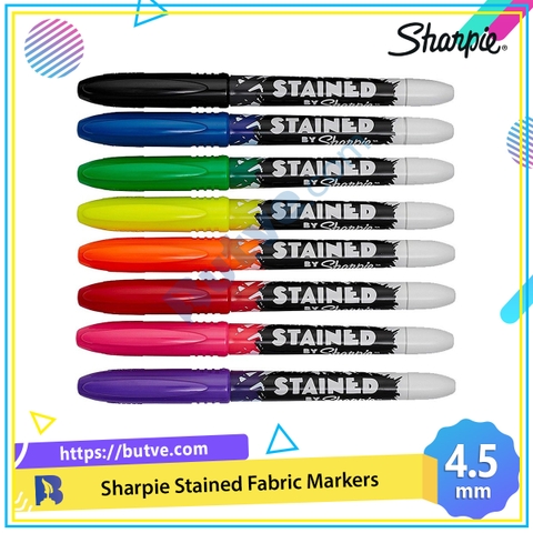 Bút lông dầu ngòi cọ vẽ vải chuyên dụng Sharpie Stained 4.5mm (Cây lẻ)