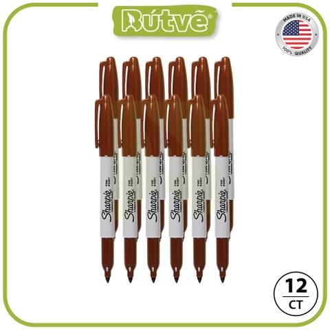 Bút lông dầu Sharpie Fine Point 0.9mm đánh dấu đa năng - Nâu (Brown)