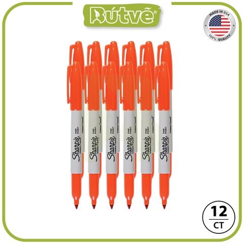 Bút lông dầu Sharpie Fine Point 0.9mm đánh dấu đa năng - Cam (Orange) 30006