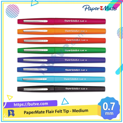 Bút lông màu mực gốc nước Paper Mate Flair Tip Medium Point - Ngòi 0.7mm (Cây lẻ)