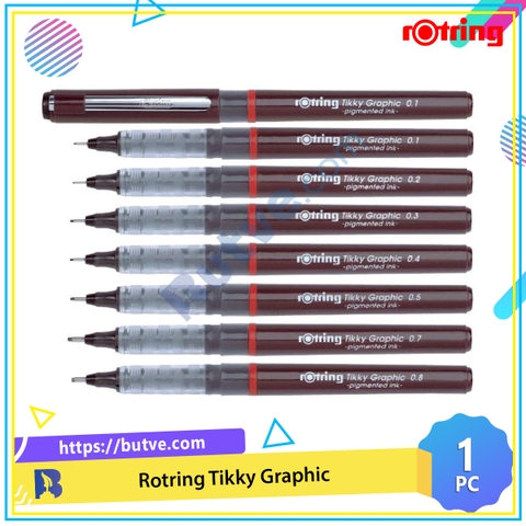 Bút lông kim chuyên dùng để vẽ phác thảo Rotring Tikky Graphic Fineliner (Cây lẻ)
