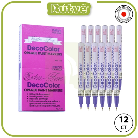 Bút sơn dầu viết thiệp Marvy DecoColor Paint Marker Extra Fine 0.8mm - Tím (Violet) #140