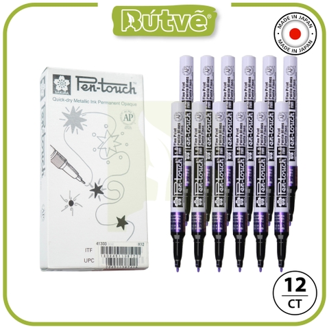 Bút sơn dầu Sakra Pentouch Fine Point 1.0mm đánh dấu đa năng - Tím (Purple) XPMKA#24