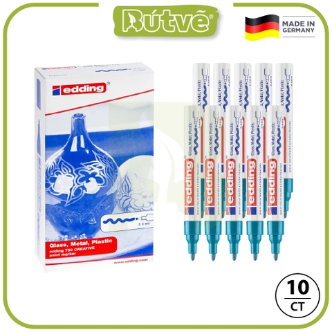 Bút sơn dầu vẽ đa chất liệu Edding 750 Paint Marker 2-4 mm - Xanh da trời (Light Blue)