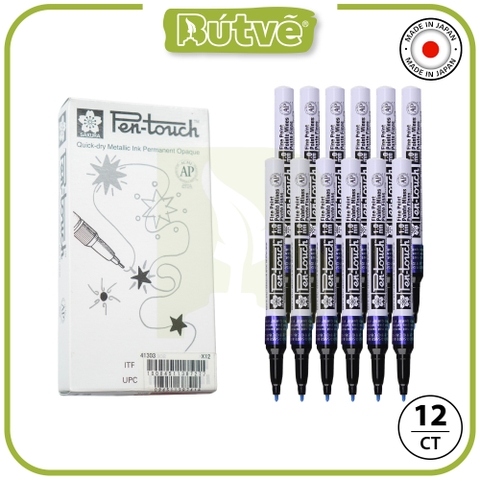 Bút sơn dầu Sakra Pentouch Fine Point 1.0mm đánh dấu đa năng - Xanh dương (Blue) XPMKA#36