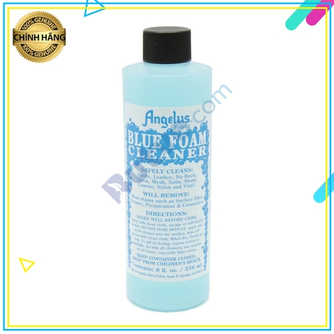 Dung dịch tẩy rửa và làm sạch da vải Angelus Blue Foam Cleaner 236ml (8Oz)