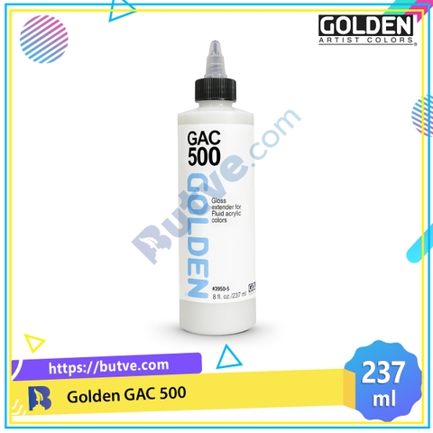 Dung môi Golden GAC 500 pha màu Acrylic vẽ lên vải, cao su dẻo - 237ml (8Oz)