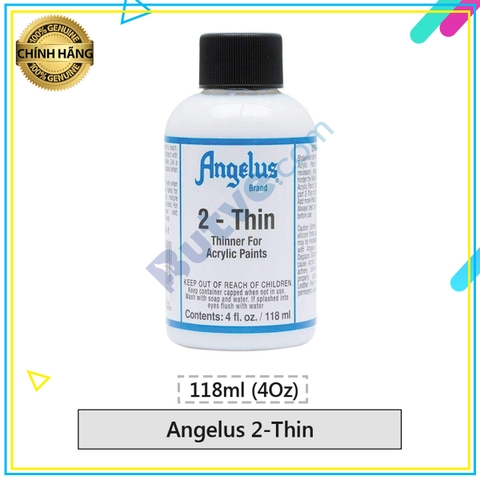 Dung môi pha loãng màu acrylic Angelus 2-Thin - 118ml (4Oz)