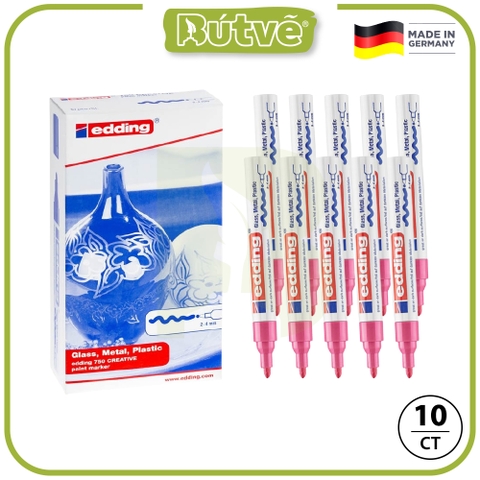 Bút sơn dầu vẽ đa chất liệu Edding 750 Paint Marker 2-4 mm - Hồng (Pink)