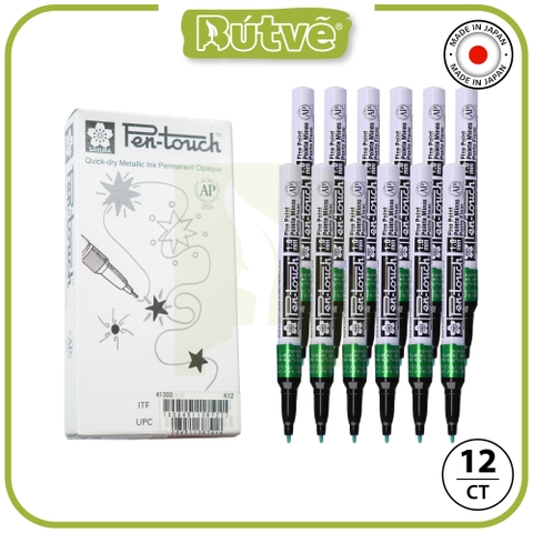 Bút sơn dầu Sakra Pentouch Fine Point 1.0mm đánh dấu đa năng - Xanh lá cây (Green) XPMKA#29