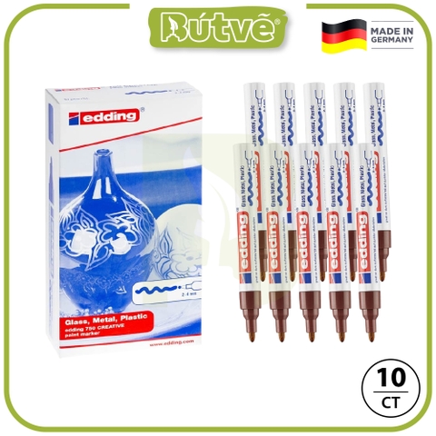 Bút sơn dầu vẽ đa chất liệu Edding 750 Paint Marker 2-4 mm - Nâu (Brown)