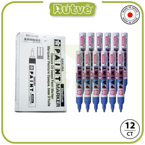 Bút sơn dầu đánh dấu công nghiệp Sakura Paint Marker Medium Point 2.0mm - Xanh dương (Blue) XPMK-B#25