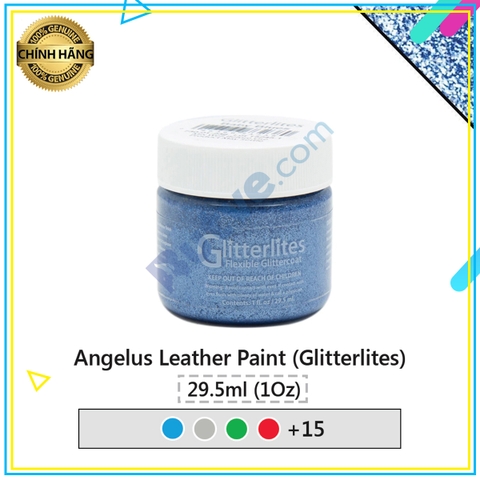 Màu acrylic vẽ lên da vải Angelus Leather Paint (Glitterlites) – 29.5ml (1Oz)