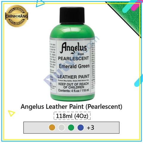 Màu acrylic vẽ lên da, vải Angelus Leather Paint (Pearlescent) – 118ml (4Oz)