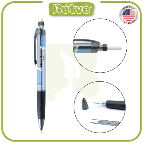 Bút chì bấm Paper Mate Mega Lead có sẵn 12 ruột chì HB #2 – Ngòi 0.7mm (Cây lẻ)