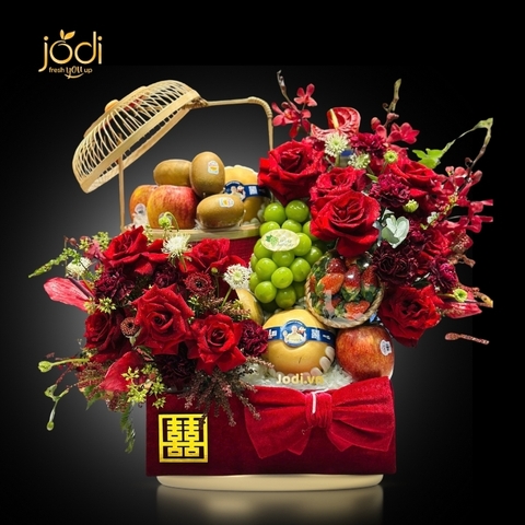 Tráp cưới hỏi - Dạm ngõ - Giỏ trái cây TGN2501