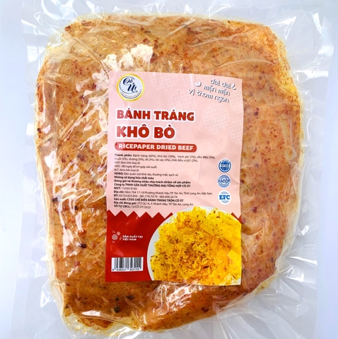Bánh Tráng Trộn Vuông Khô Bò Long An Cô Út 500Gam
