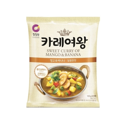 청정원 카레 여왕 망고 & 바나나 108G CJW Cari xoai chuoi