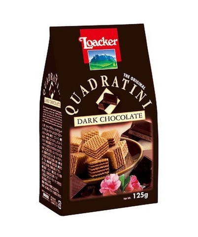 이탈리아 로아커 콰드라티니 다크 초콜릿 125g LOACKER.Q Banh xop nhan socola den