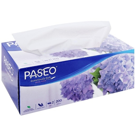 파세오 2겹 티슈 PASEO Khan giay hop hoa hong (200 to x 2 lop)