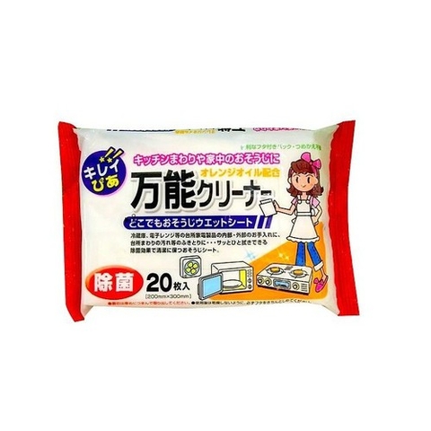 일본 주방용 물 티슈 20매 Set 20 giay uot ve sinh bep, lo vi song