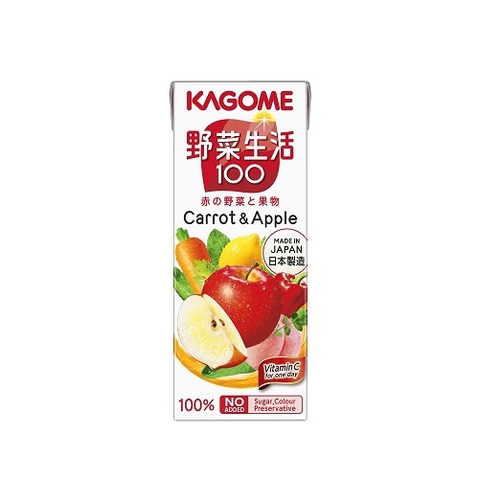 일본 카고메 당근 & 사과 200ml KAGOME Nuoc ep carot va tao