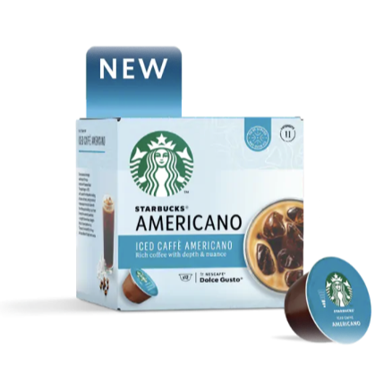 돌체 구스토 스타벅스 아이스 아메리카노 5.5G*12개입 NESCAFE Dolce Gusto Ca phe may Iced Caffe americano