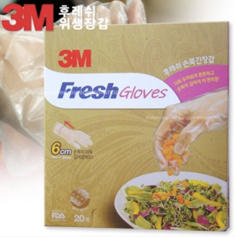 3M 후레쉬 손목긴 장갑 20매 3M Gang tay ve sinh dai 20 doi