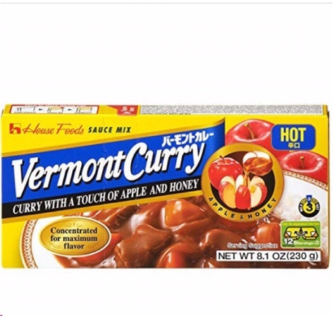 일본 하우스푸드 버몬트 카레 스파이시 230G House Foods Vermont Vien sot ca ri co dac vi cay