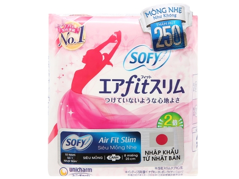 유니참 에어 피트슬림 날개형 25cm 16개입 UNICHARM BVS Sofy Air Fit Slim canh 16pc