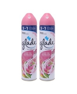 그레이드 실내 공기탈취제 방향제 우아한장미향 세트 스프레이형 280ml*2 GLADE Set xit phong huong co hoa