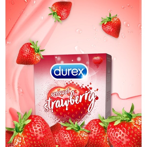 듀렉스 센슈얼 스트로베리 3개입 DUREX SENSUAL STRAWBERRY 3pc