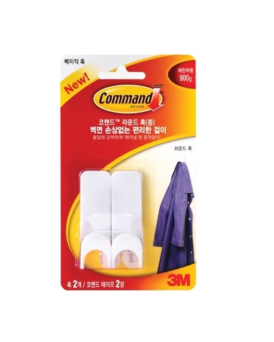 3M 코맨드 라운드 훅 중 2개 Moc tron vi 2 cai 17401